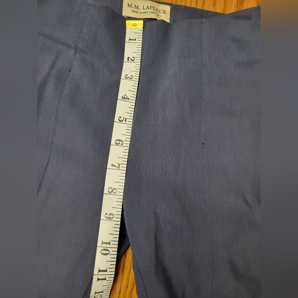 M.M. LaFleur Foster Cigarette Dress Pant in Monsoon (Blue-Gray) Size 0P Trouser - Picture 11 of 13